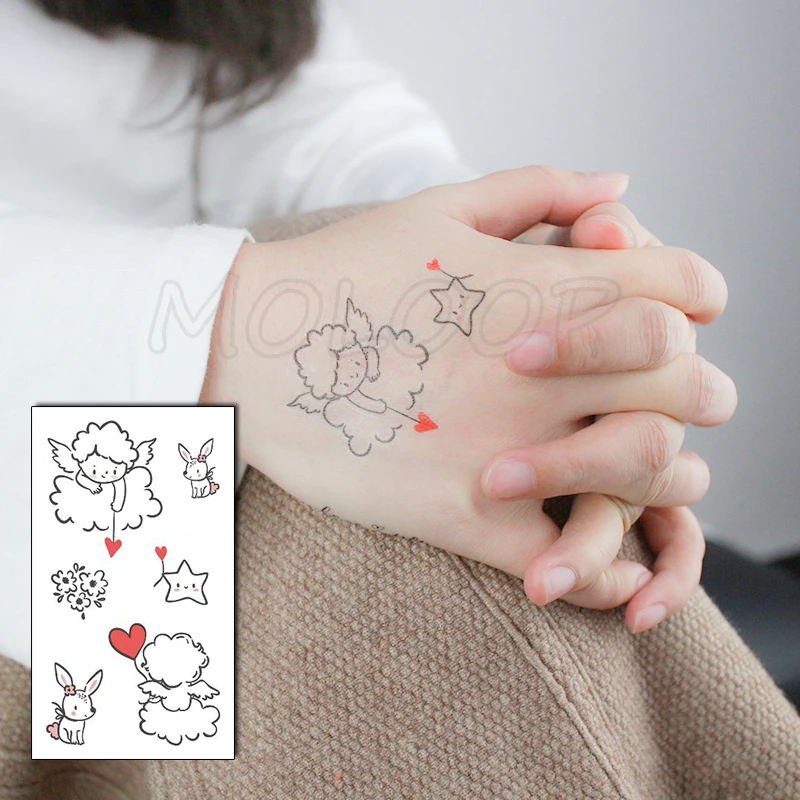 Flower Stickers Cute Cupid Angel Rabbit Star Tattoo Body Art Makeup Waterproof Temporary Women and Men Fake Tatoo
Flower Stickers Cute Cupid Angel Rabbit Star Tattoo Body Art Makeup Waterproof Temporary Women and Men Fake Tatoo