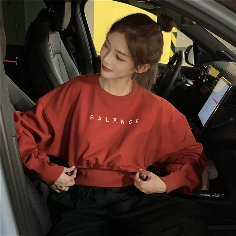 XZ1555 2021 New loose, short, carefully machine waist, letters, capless, student long-sleeved Sweatshirts
XZ1555 2021 New loose, short, carefully machine waist, letters, capless, student long-sleeved Sweatshirts