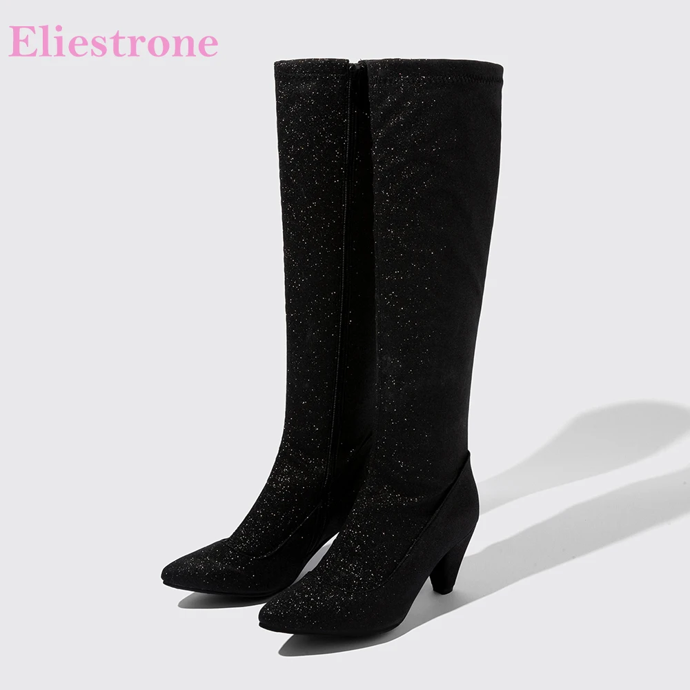 Brand New Bling Silver Black Women Mid Calf Dress Boots Fashion High Spike Heels Lady Shoes Small Big Size 10 32 43 45 48
Brand New Bling Silver Black Women Mid Calf Dress Boots Fashion High Spike Heels Lady Shoes Small Big Size 10 32 43 45 48