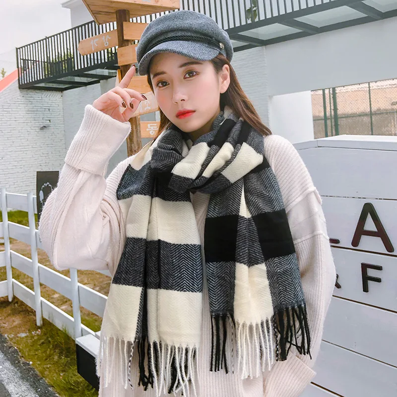 YIMEI012 Winter Girls Cashmere Plaid Scarves Women's Casual Thick Warm Shawl Poncho Tippet Women Plaid Pashmine Wraps
YIMEI012 Winter Girls Cashmere Plaid Scarves Women's Casual Thick Warm Shawl Poncho Tippet Women Plaid Pashmine Wraps