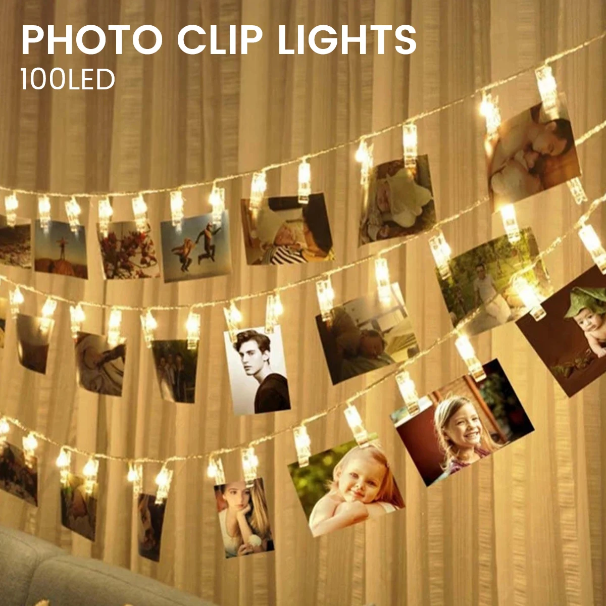 LED String Lights With Clear Photo Clip 10m LED Photo Clip Fairy Lights Battery Operated Garland Wedding Christmas Decoration
LED String Lights With Clear Photo Clip 10m LED Photo Clip Fairy Lights Battery Operated Garland Wedding Christmas Decoration