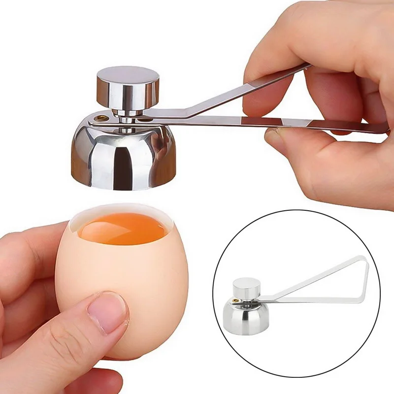 

2022 Stainless Steel Egg Metering Ball Egg Opener Small-Diameter Open-Hole Boiled Raw Egg Egg Cutter Creative Kitchen Tool Set