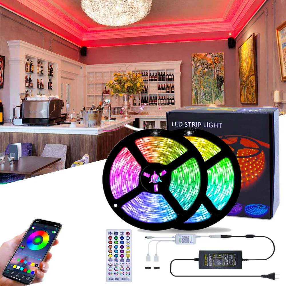 Светодиодная RGB лента SMD 5050, 12 В постоянного тока, с приложением по Bluetooth, 5 м, 10 м, светодиодная RGB лента, Диодная Подсветка для дома, комнаты, ку...
Светодиодная RGB лента SMD 5050, 12 В постоянного тока, с приложением по Bluetooth, 5 м, 10 м, светодиодная RGB лента, Диодная Подсветка для дома, комнаты, ку...