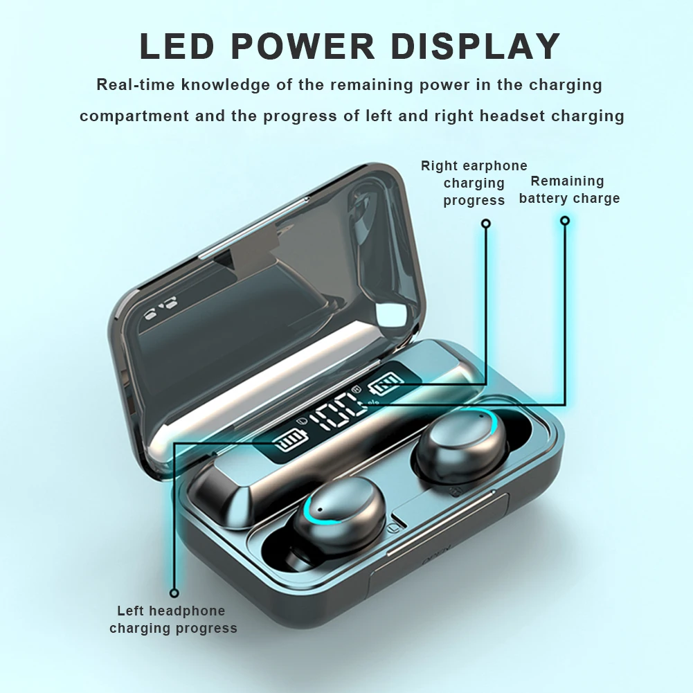 Erilles Mini Wireless Bluetooth Earphones In-ear Stereo LED Power Display Waterproof Sports Earphone Earbuds with Charging Box
Erilles Mini Wireless Bluetooth Earphones In-ear Stereo LED Power Display Waterproof Sports Earphone Earbuds with Charging Box
