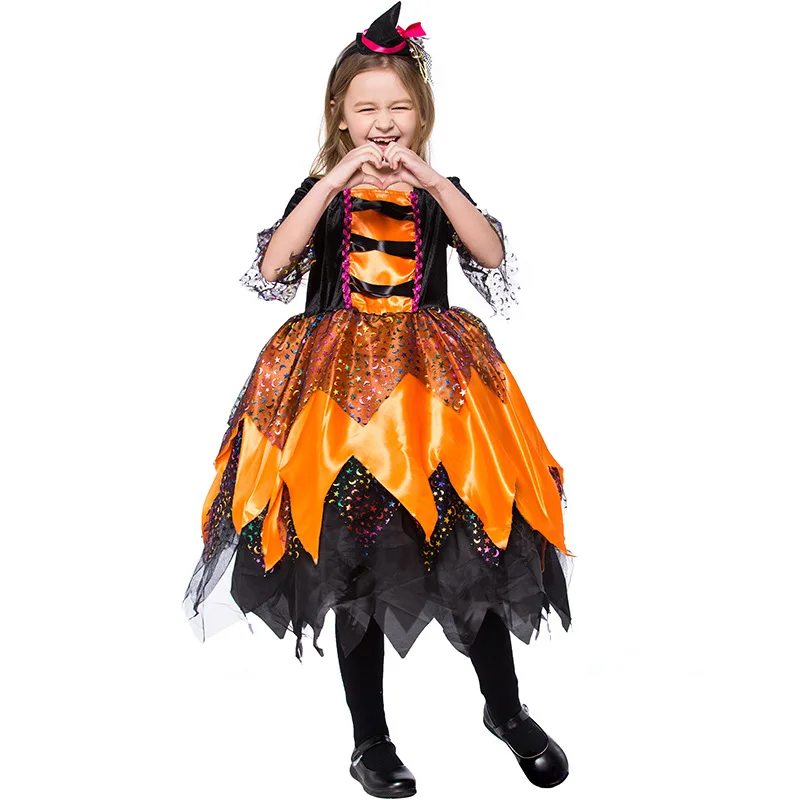 Lloween Costumes For Kids Girl Party Fancy Dress Children Cosplay Witch Dress Vampire Pumpkin Costume Scary Clothing
Lloween Costumes For Kids Girl Party Fancy Dress Children Cosplay Witch Dress Vampire Pumpkin Costume Scary Clothing