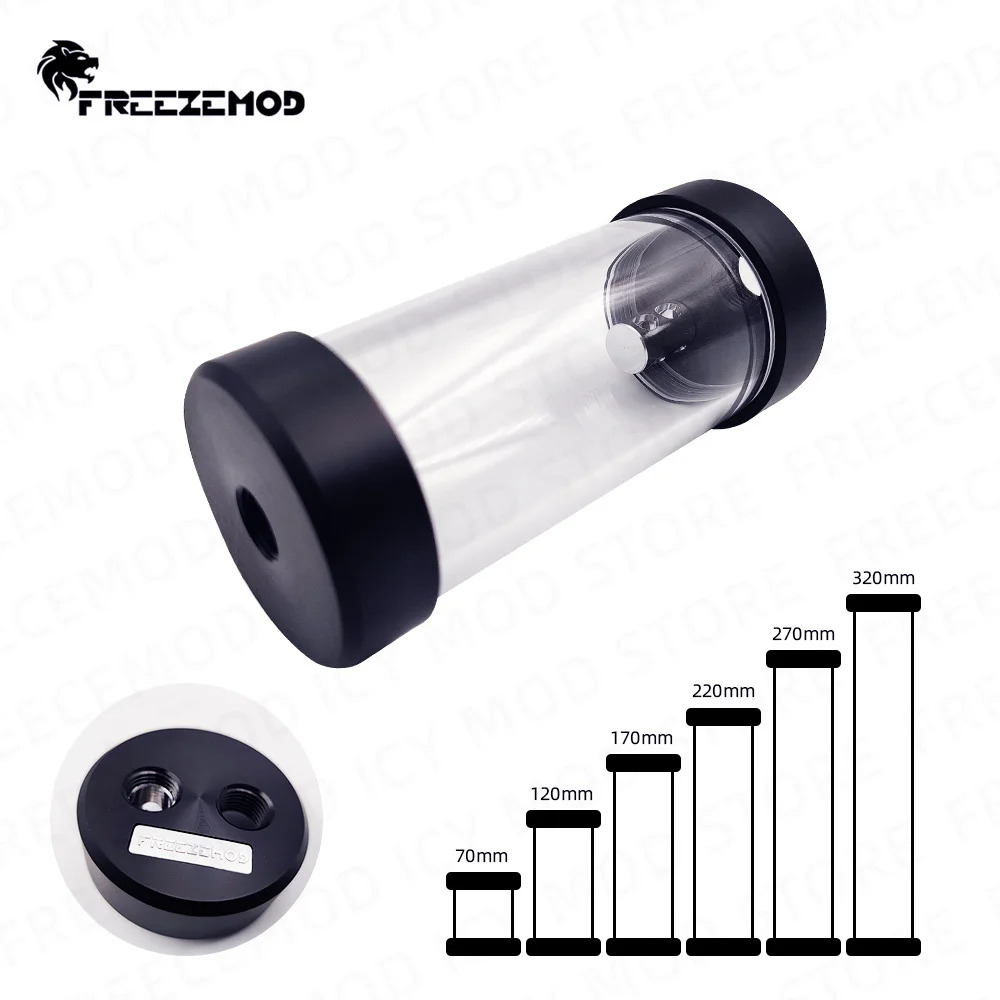 FREEZEMOD OD50mm Cylindrical Reservoir Transperant Water Tank POM Cover 7/12/17/22/27/32CM 3 Outlets 320mm Size Water Cooler
FREEZEMOD OD50mm Cylindrical Reservoir Transperant Water Tank POM Cover 7/12/17/22/27/32CM 3 Outlets 320mm Size Water Cooler