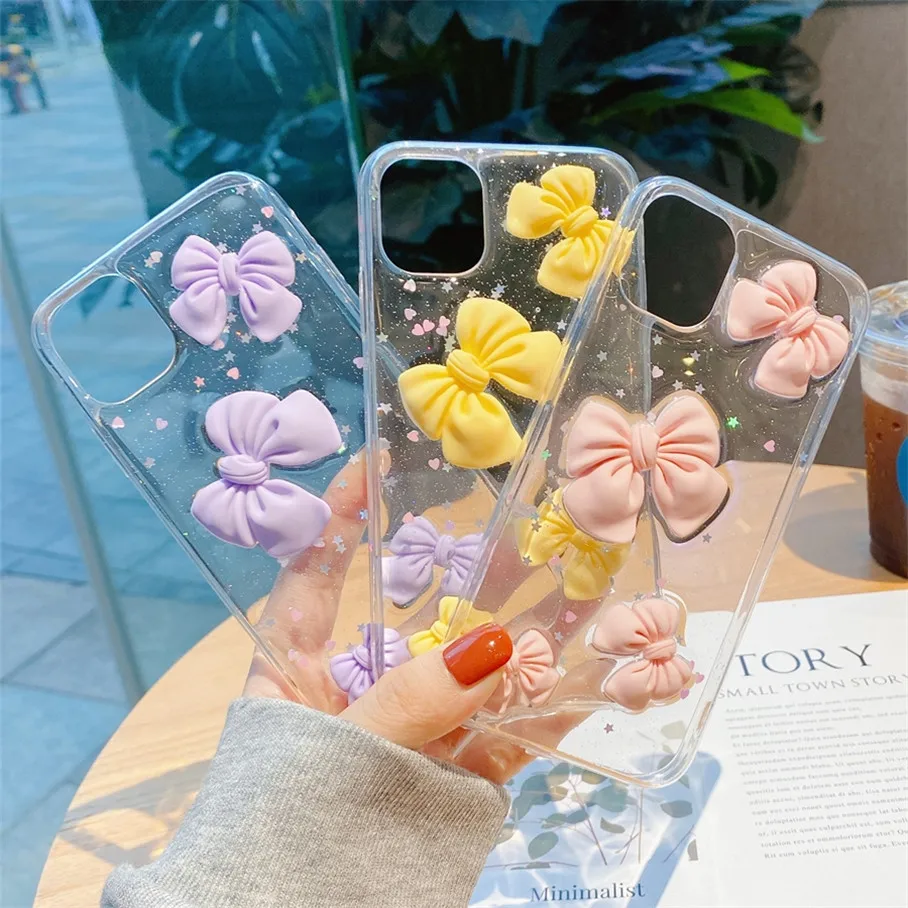 Signalshin Fashion 3D Lovely Bowknot Shining Phone Case For iPhone SE XR XS 11 12 Mini Pro MAX 6 7 8Plus Sequin Soft Cover Funda
Signalshin Fashion 3D Lovely Bowknot Shining Phone Case For iPhone SE XR XS 11 12 Mini Pro MAX 6 7 8Plus Sequin Soft Cover Funda