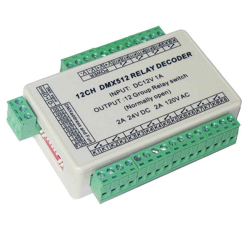 12-канальный релейный переключатель dmx512, устройство управления сигналом, релейный выход, используется только управление сигналом, релейный ...
12-канальный релейный переключатель dmx512, устройство управления сигналом, релейный выход, используется только управление сигналом, релейный ...