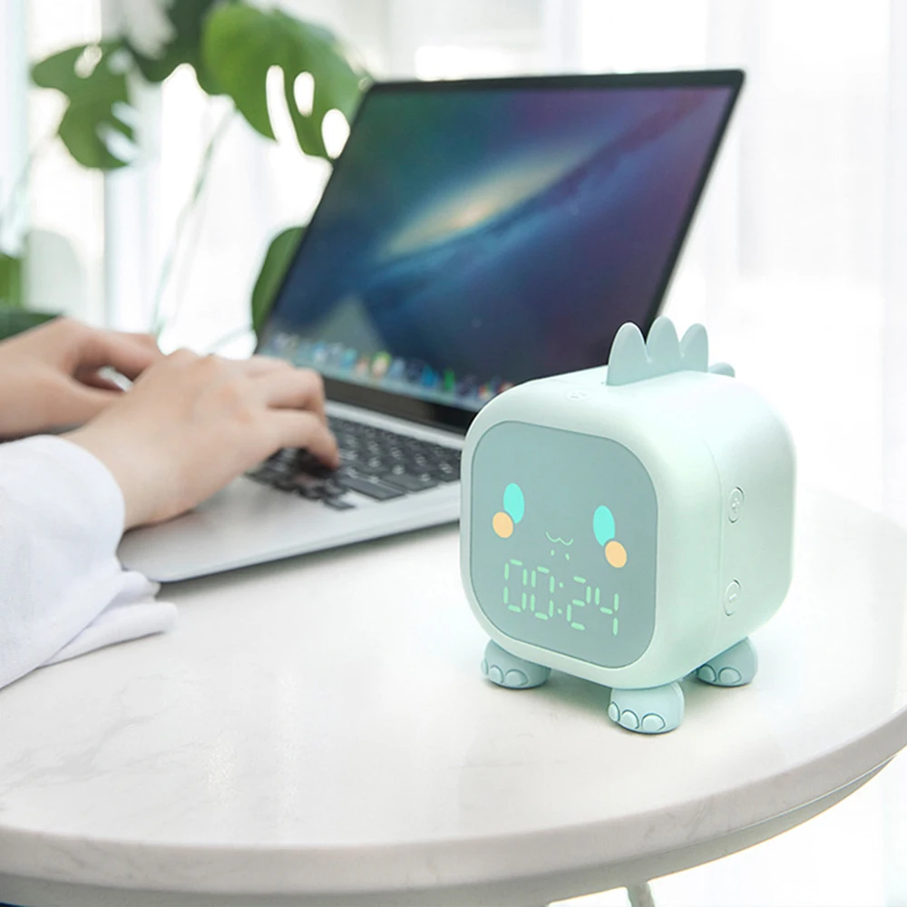 Dinosaur Alarm Clock Kid Bedroom With Temperature System LED Cartoon Control Digital Voice Time Heavy Desktop Decoration Display
Dinosaur Alarm Clock Kid Bedroom With Temperature System LED Cartoon Control Digital Voice Time Heavy Desktop Decoration Display