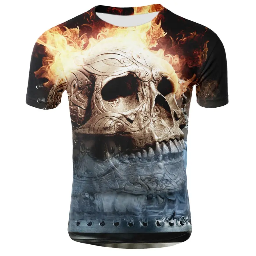2021 New Products Men's Skull T-shirt Punk Style Skull 3D T-shirt Men's Hip Hop 3D Printing Skull T-shirt Straight
2021 New Products Men's Skull T-shirt Punk Style Skull 3D T-shirt Men's Hip Hop 3D Printing Skull T-shirt Straight