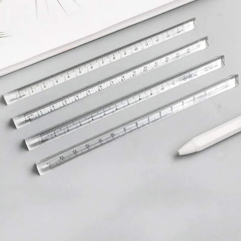 15cm Transparent Straight Ruler Students Stationery Simple Triangular Rulers Kids Scale on Both Sides Measuring Tools
15cm Transparent Straight Ruler Students Stationery Simple Triangular Rulers Kids Scale on Both Sides Measuring Tools