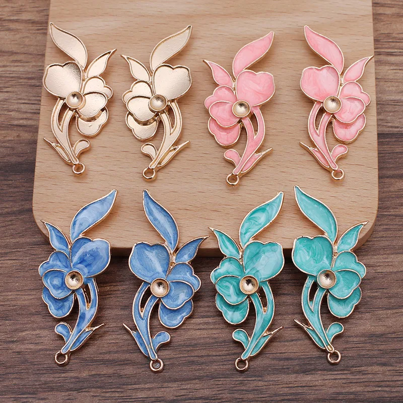 10 Pairs 22x52mm Metal Alloy Drops Of Oil Enamel Leaf Flowers Connector DIY Handmade Accessories For Jewelry Making
10 Pairs 22x52mm Metal Alloy Drops Of Oil Enamel Leaf Flowers Connector DIY Handmade Accessories For Jewelry Making