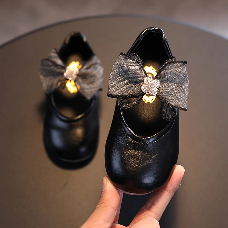 

Wedding Leathe Shoes 2020 For Little Girl Elegant Party Dresses Kids Child Princess Low-Heeled Shoes School Shoes 3 8 10 12 Year