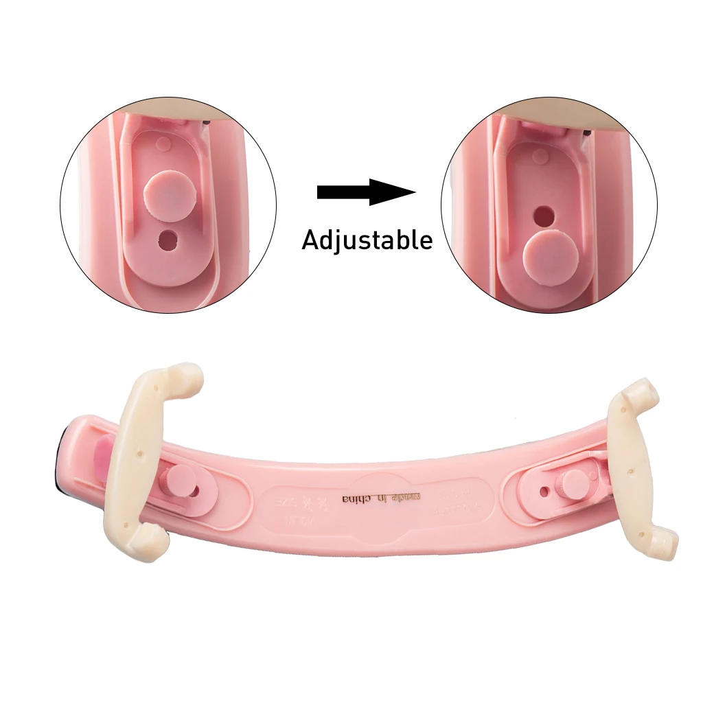 Наоми скрипка розовая Регулируемая 3/4 4/4 пластиковая Наплечная подставка для