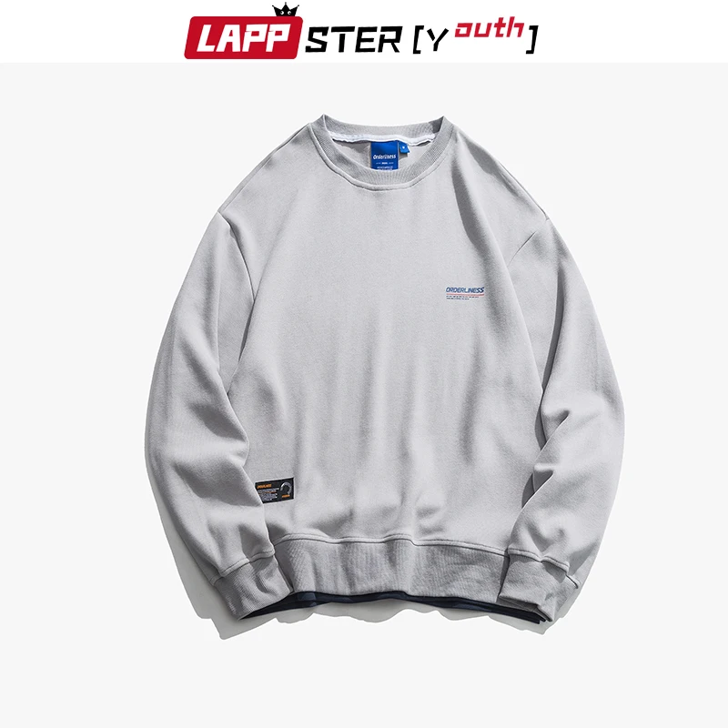 Свитшот LAPPSTER с имитацией двух предметов для молодежи уличная одежда 2021 мужские