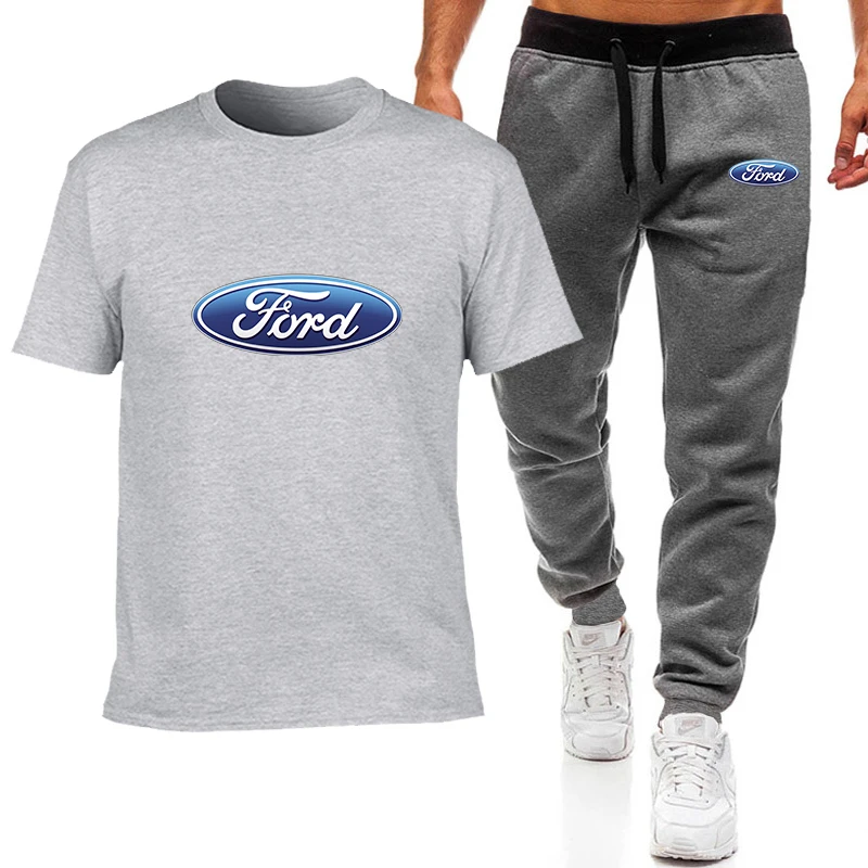 Ford spring and summer men's printed round neck cotton short sleeve + sports and leisure trousers two-piece suit G10
Ford spring and summer men's printed round neck cotton short sleeve + sports and leisure trousers two-piece suit G10