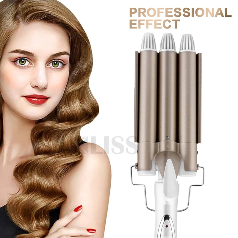 

Triple Barrel Curling Iron Ceramic Hair Curler Waver Wand Curly Tongs Hair Crimper Curl Tool 3 Barrels Curling Iron Hair Styler