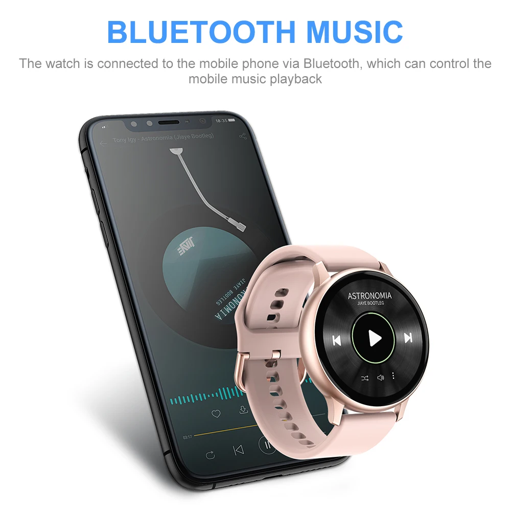 SAMTIAN Smart Watch Women Watch Waterproof Multifunction Smartwatch For Earphone ECG Fitness Music Control Tracker Sports Watch 
SAMTIAN Smart Watch Women Watch Waterproof Multifunction Smartwatch For Earphone ECG Fitness Music Control Tracker Sports Watch