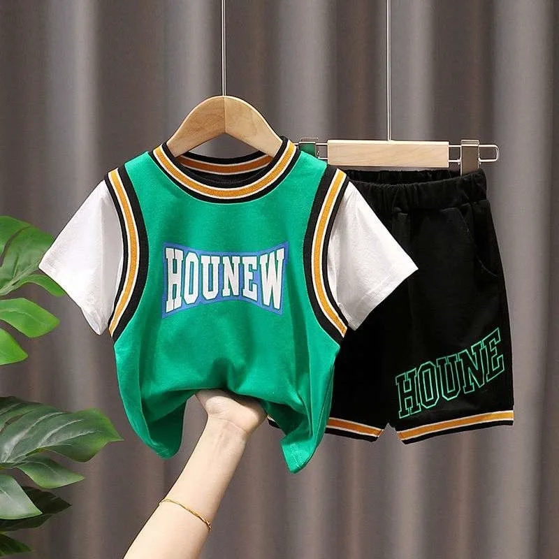 Boy's Suit Summer New Handsome Children's Basketball Uniform Sports Kids Short-Sleeved Pants Sets BT82
Boy's Suit Summer New Handsome Children's Basketball Uniform Sports Kids Short-Sleeved Pants Sets BT82