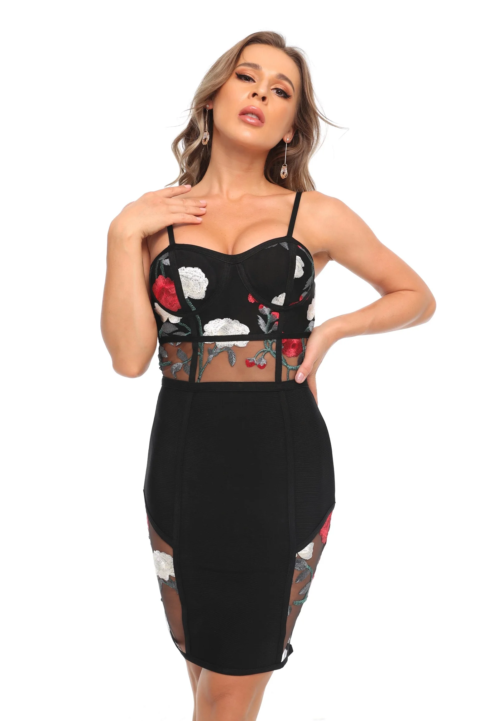 HF Top Quality Embroidery Elegant Celebrity Fashion Club Party Black Bandage Dress Women Bodycon
HF Top Quality Embroidery Elegant Celebrity Fashion Club Party Black Bandage Dress Women Bodycon