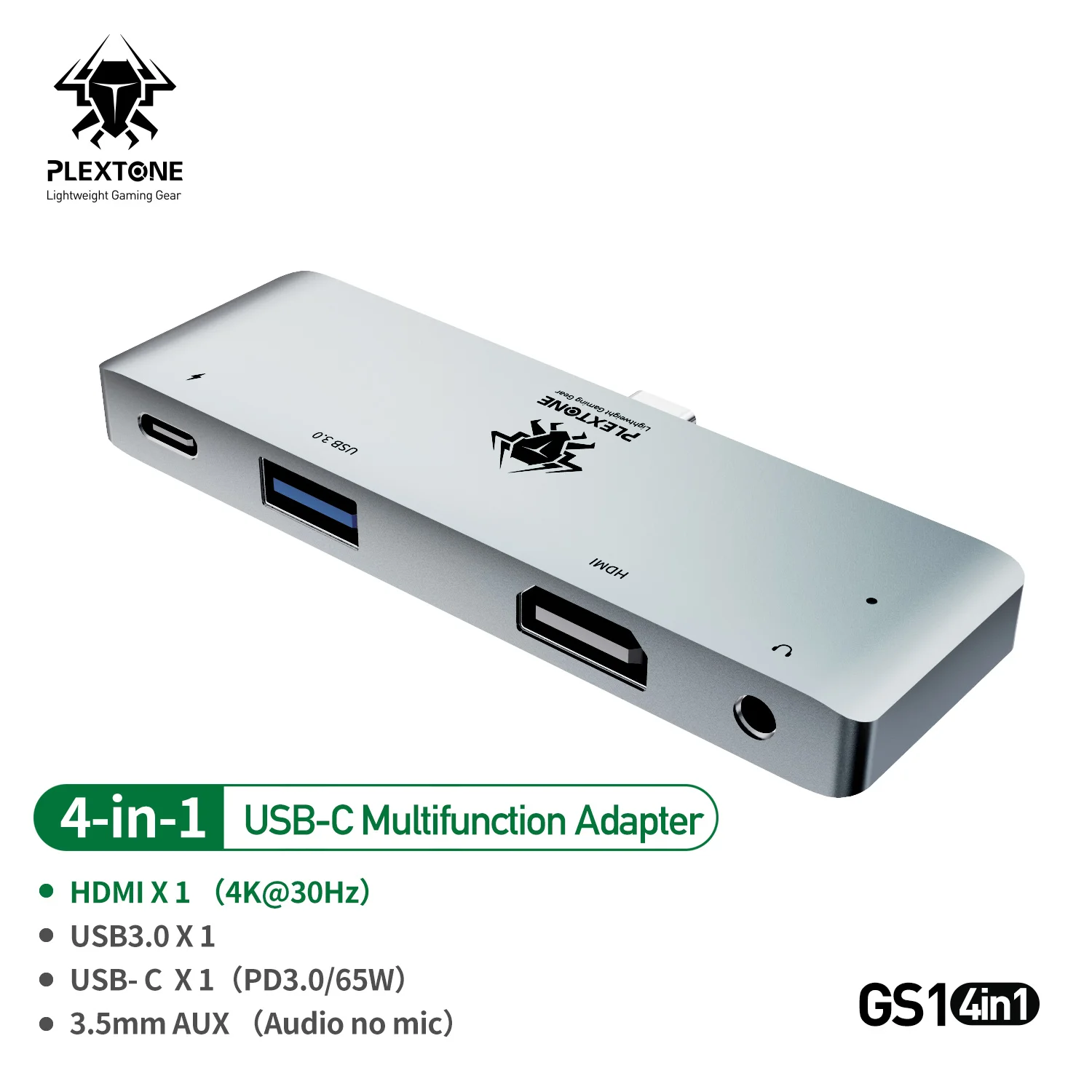 PLEXTONE GS1 4 в 1 USB C концентратор для iPad Pro с 4K HDMI USB PD зарядка 3,5 мм аудио разъем 
PLEXTONE GS1 4 в 1 USB C концентратор для iPad Pro с 4K HDMI USB PD зарядка 3,5 мм аудио разъем