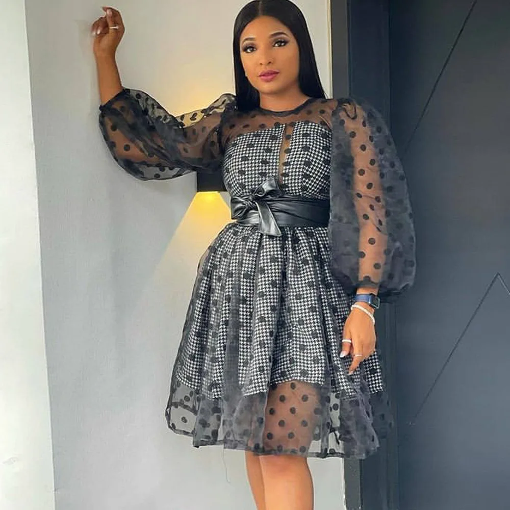 Polyester Sexy African Dresses for Women Autumn African Women Long Sleeve Black Mini Dress African Clothes Women 
Polyester Sexy African Dresses for Women Autumn African Women Long Sleeve Black Mini Dress African Clothes Women