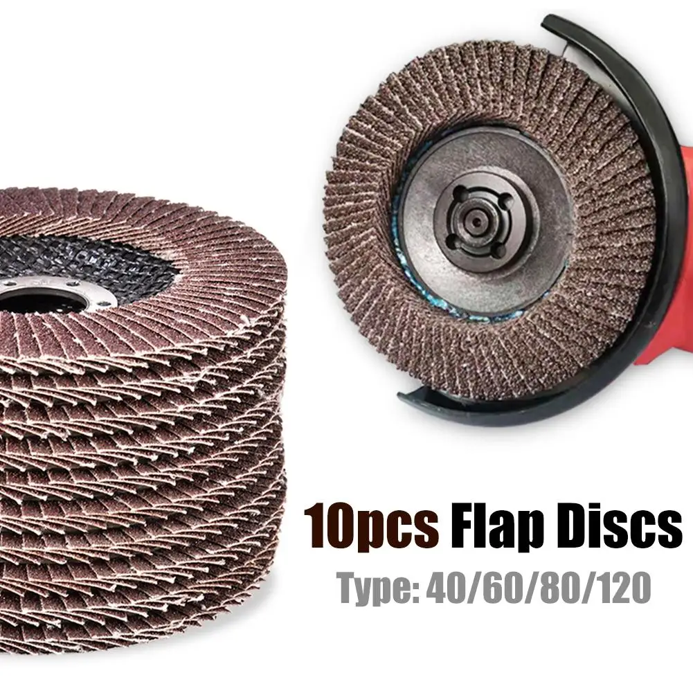 10PCS Zirconia Flap Disc 4.5" x 7/8-Inch Abrasives Sanding Grinding Wheels for Angle Grinder 40/60/80/120 Grit
10PCS Zirconia Flap Disc 4.5" x 7/8-Inch Abrasives Sanding Grinding Wheels for Angle Grinder 40/60/80/120 Grit