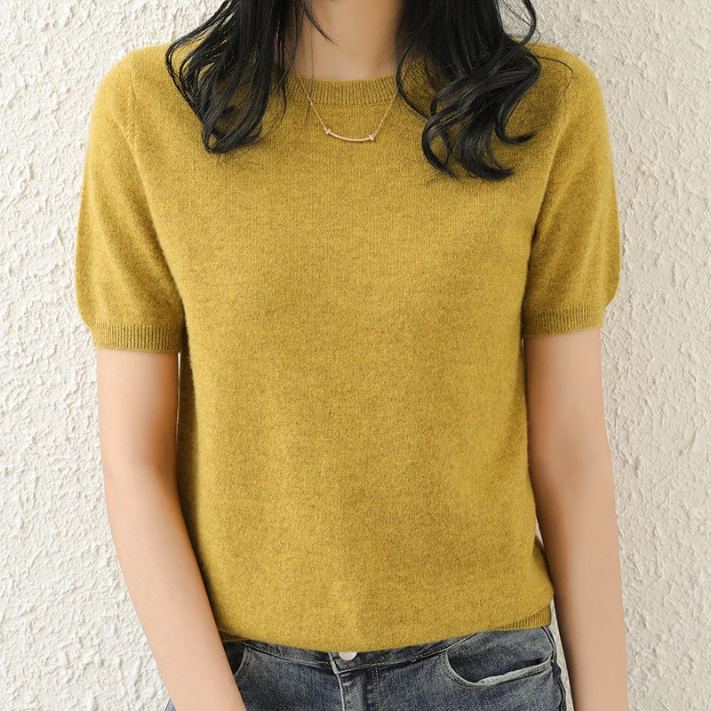 Lafarvie; Сезон весна-осень; Смешанная шерсть свитер для женщин трикотажный Femme Топы розовый свитер с круглым вырезом; Пуловер с короткими рукав...
Lafarvie; Сезон весна-осень; Смешанная шерсть свитер для женщин трикотажный Femme Топы розовый свитер с круглым вырезом; Пуловер с короткими рукав...