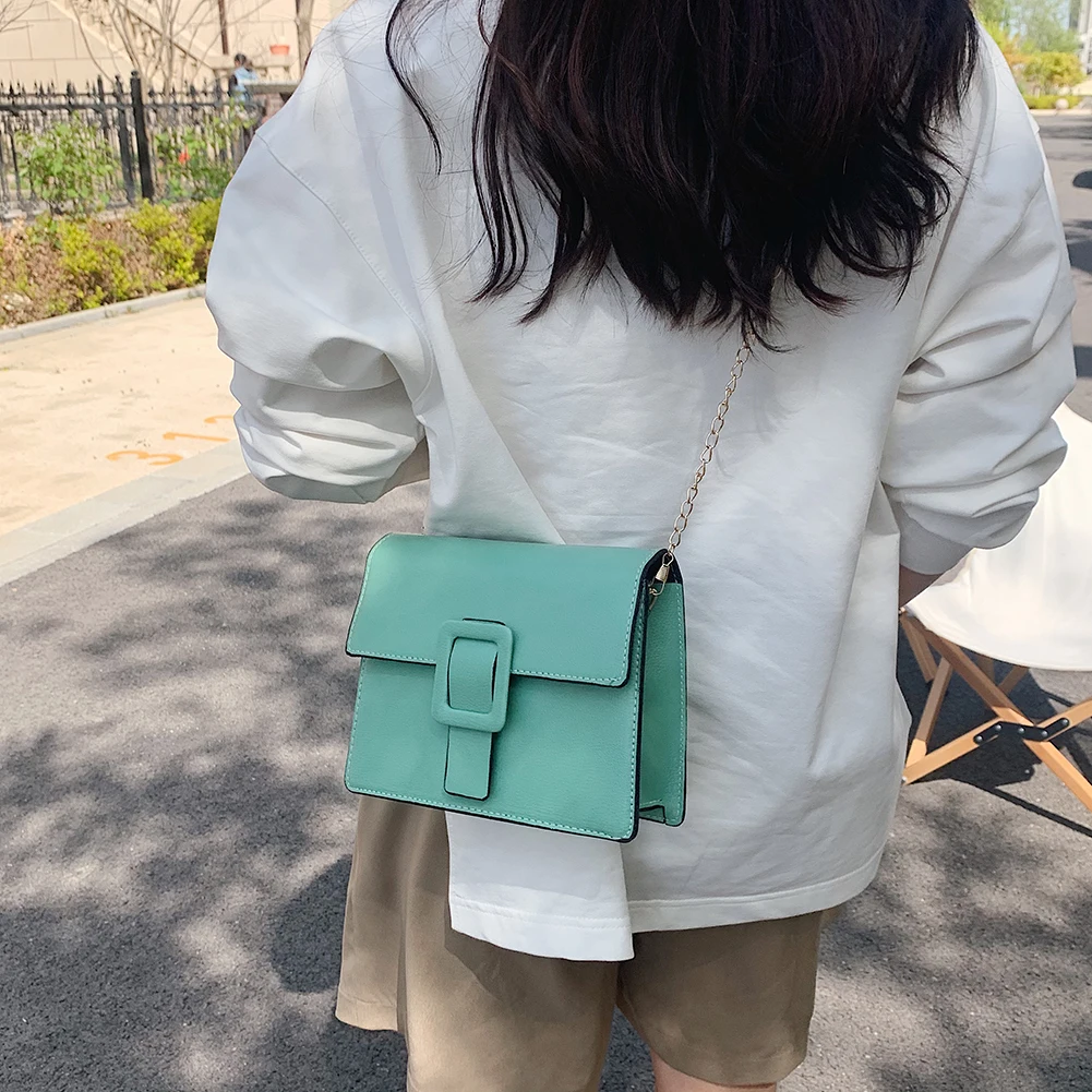 Fashion Women Chain Flap Purse PU Leather Pure Color Shoulder Crossbody Bag Female Magnetic Buckle Shoulder Pouch
Fashion Women Chain Flap Purse PU Leather Pure Color Shoulder Crossbody Bag Female Magnetic Buckle Shoulder Pouch