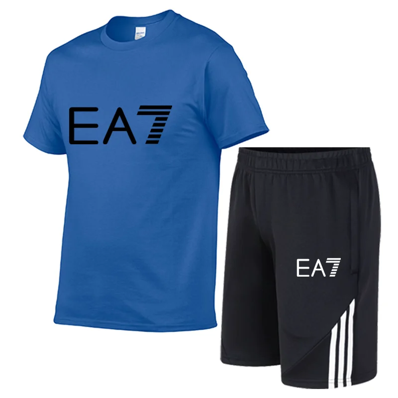 Fashion Brand Short Sleeved Men Suit New Casual O Neck Printing T Shirt + Comfortable Breathable Quick-drying Sports Shorts
Fashion Brand Short Sleeved Men Suit New Casual O Neck Printing T Shirt + Comfortable Breathable Quick-drying Sports Shorts