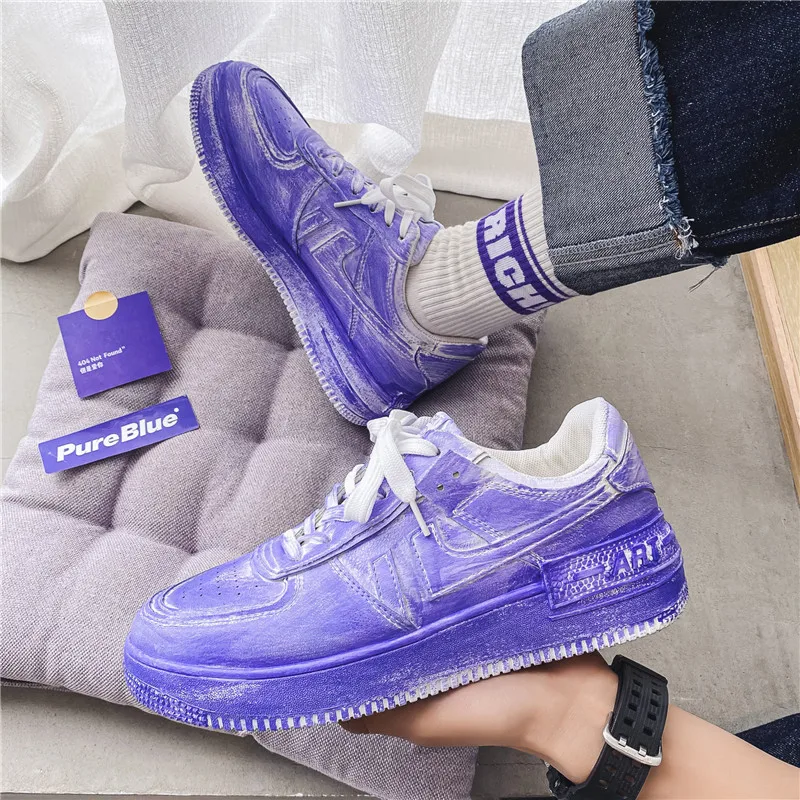 Breathable Walking Sneakers Personality Graffiti Low Cut Men's Shoes Fashion Street Retro Watercolor Casual Shoe Male Leather Pu
Breathable Walking Sneakers Personality Graffiti Low Cut Men's Shoes Fashion Street Retro Watercolor Casual Shoe Male Leather Pu