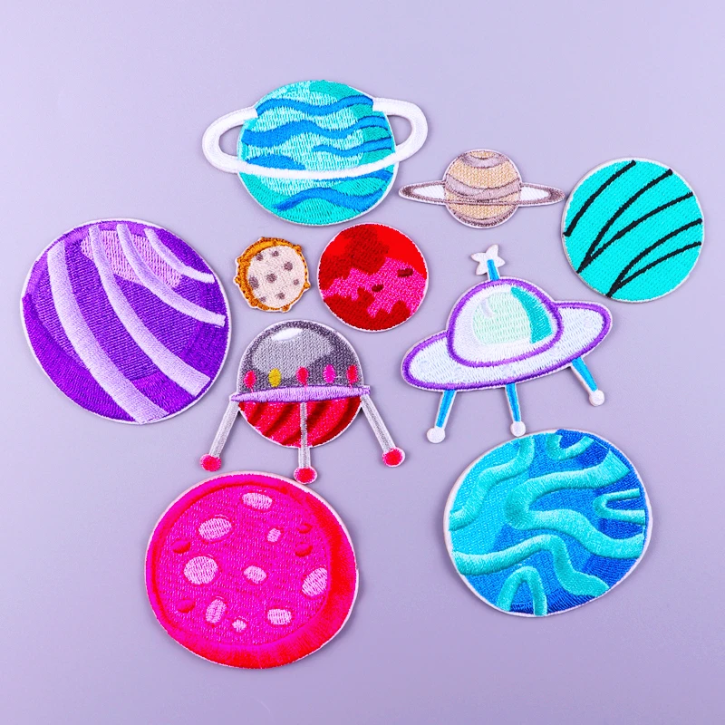 Prajna Space Parches UFO Embroideried Patches for Clothing Sew On Self-adhesive Patches On Clothes DIY Planet Stickers Applique
Prajna Space Parches UFO Embroideried Patches for Clothing Sew On Self-adhesive Patches On Clothes DIY Planet Stickers Applique
