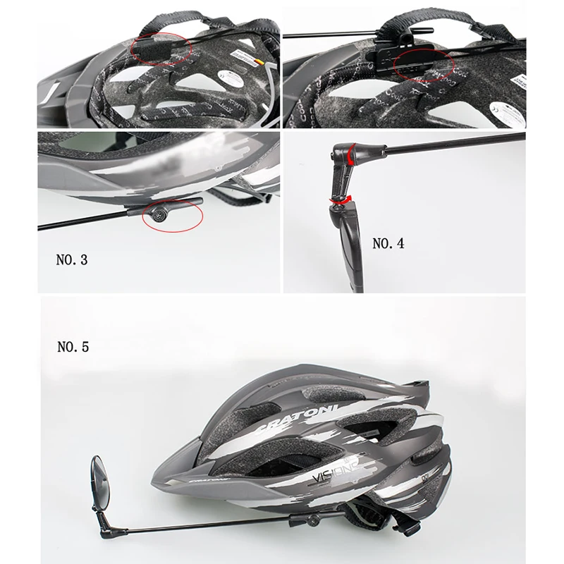 Flat Lightweight Mountain Bike Helmet Mirror Helmet Mounted Rear View Mirror Cycling Accessory 360 Rotation Universal
Flat Lightweight Mountain Bike Helmet Mirror Helmet Mounted Rear View Mirror Cycling Accessory 360 Rotation Universal