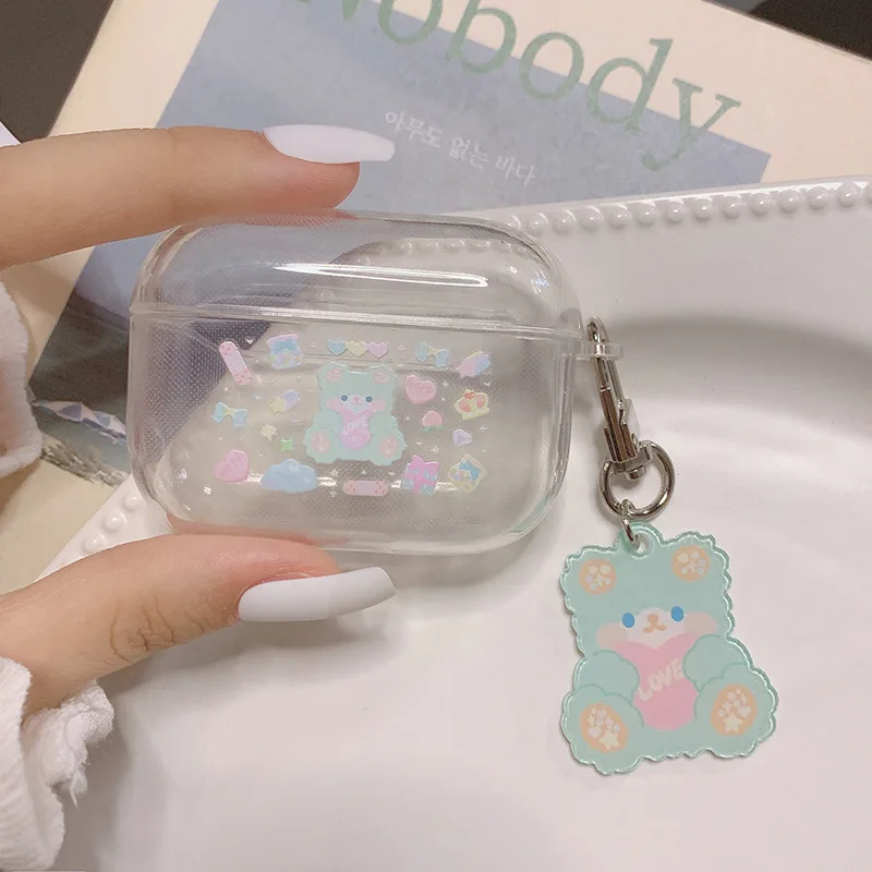 For Airpods Pro Case Soft Silicone Cute Cartoon Blue Bear Pendant Earphone Case for Apple Airpod 2 1 Case Cover Protect Funda
For Airpods Pro Case Soft Silicone Cute Cartoon Blue Bear Pendant Earphone Case for Apple Airpod 2 1 Case Cover Protect Funda