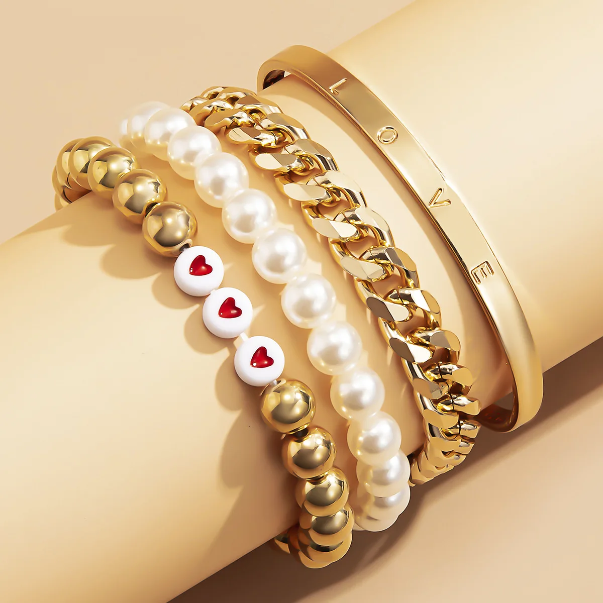DIEZI Bohemian Multilayer Letters Heart Beads Bracelets Women Fashion Handmade Imitation Pearls Strand Bracelet Bangle Jewelry
DIEZI Bohemian Multilayer Letters Heart Beads Bracelets Women Fashion Handmade Imitation Pearls Strand Bracelet Bangle Jewelry