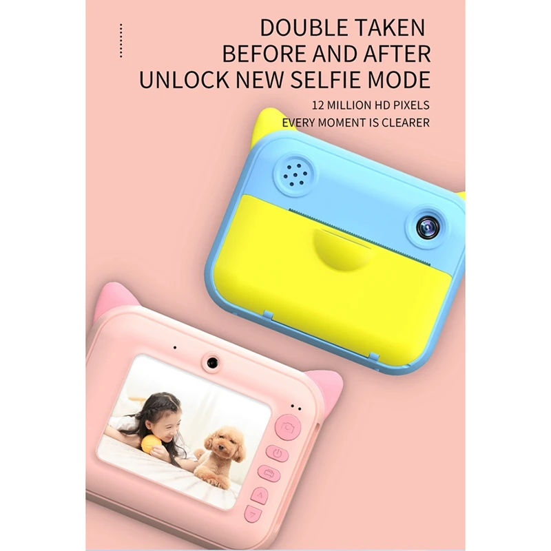 1080P HD Instant Print Camera with Thermal Photo Paper Digital Video Camera Best Birthday Gift for Kids
1080P HD Instant Print Camera with Thermal Photo Paper Digital Video Camera Best Birthday Gift for Kids