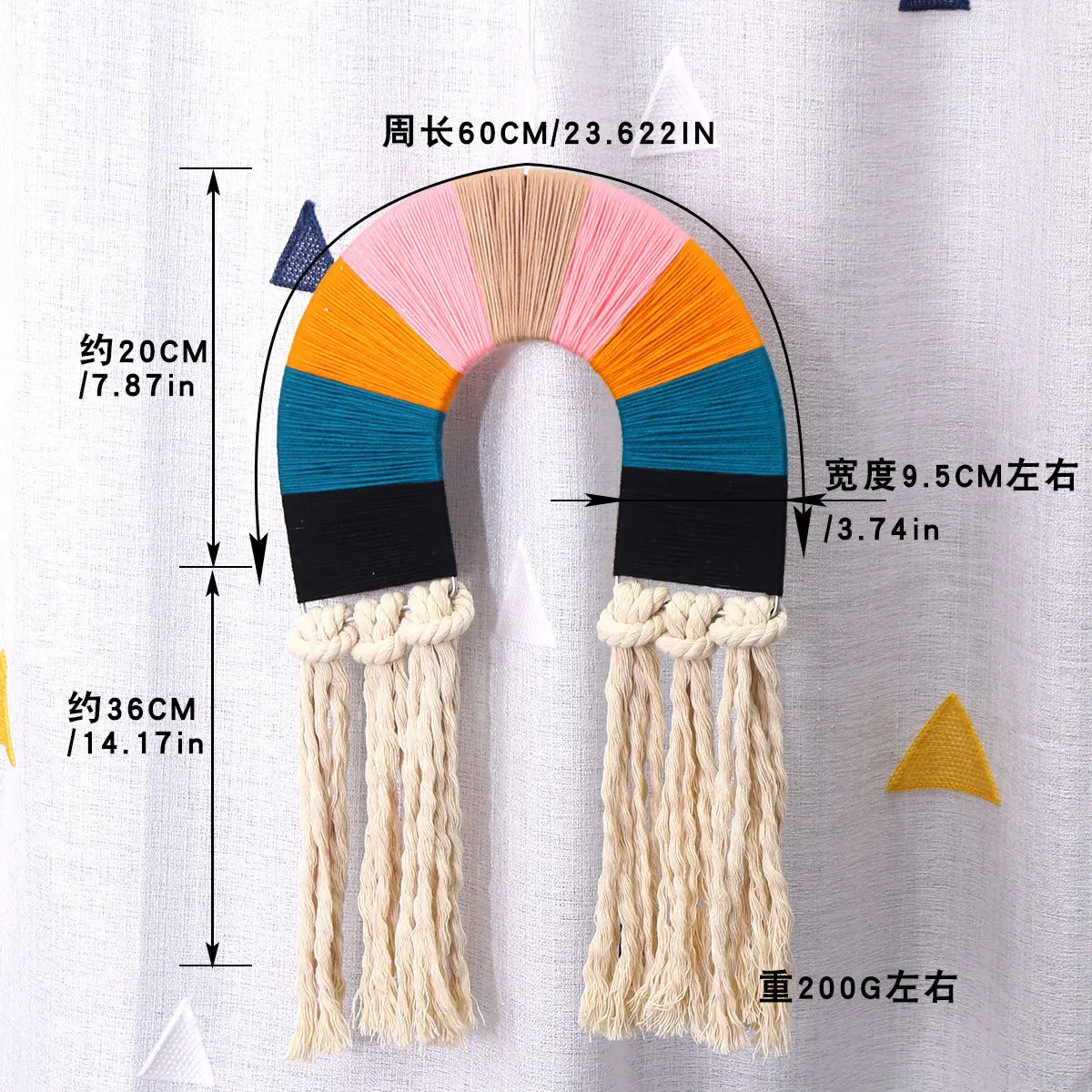 U Shape Patchwork Macrame Home Decor Boho Rainbow Tassel Bedroom Nursery Room Wall Hanging Decoration With Cotton Rope T11
U Shape Patchwork Macrame Home Decor Boho Rainbow Tassel Bedroom Nursery Room Wall Hanging Decoration With Cotton Rope T11