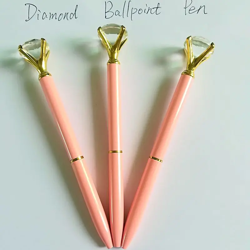 3 PC Pink Big Diamond Pen Crystal Gem Ballpoint Pens Ring Wedding Metal BallPen Kawaii Stationery Fashion School Office Supplies
3 PC Pink Big Diamond Pen Crystal Gem Ballpoint Pens Ring Wedding Metal BallPen Kawaii Stationery Fashion School Office Supplies