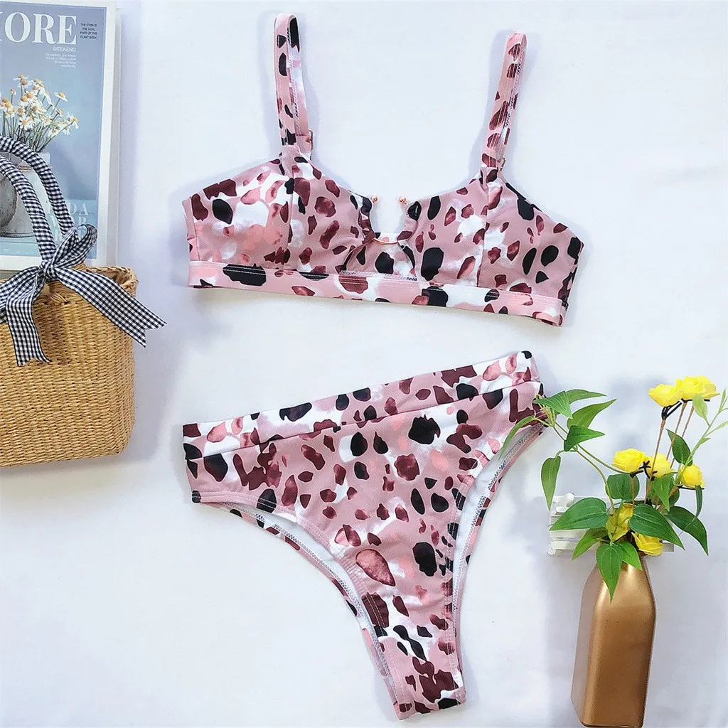 Women's Swimming Suit 2021 Sexy Women Leopard Printed Buckle Bikini Push-Up Padded Swimwear Swimsuit Set bathing suit women 
Women's Swimming Suit 2021 Sexy Women Leopard Printed Buckle Bikini Push-Up Padded Swimwear Swimsuit Set bathing suit women