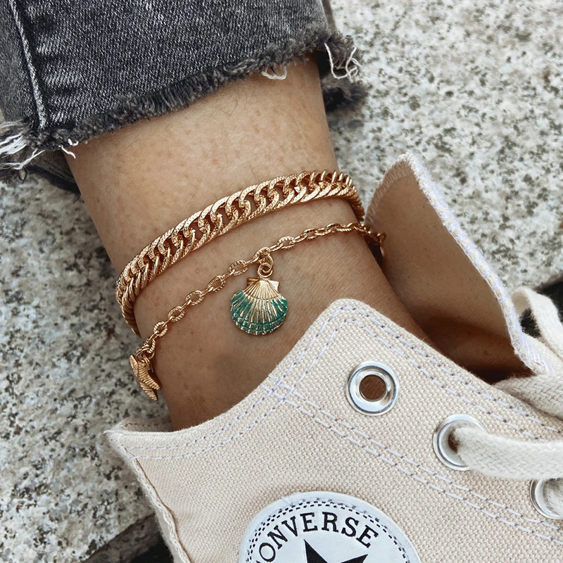 2pcs/set Gold Color Starfish Shell Chain Multilayer Anklet For Women Accessories Beach Foot Jewelry Leg Pendant Ankle Bracelets
2pcs/set Gold Color Starfish Shell Chain Multilayer Anklet For Women Accessories Beach Foot Jewelry Leg Pendant Ankle Bracelets