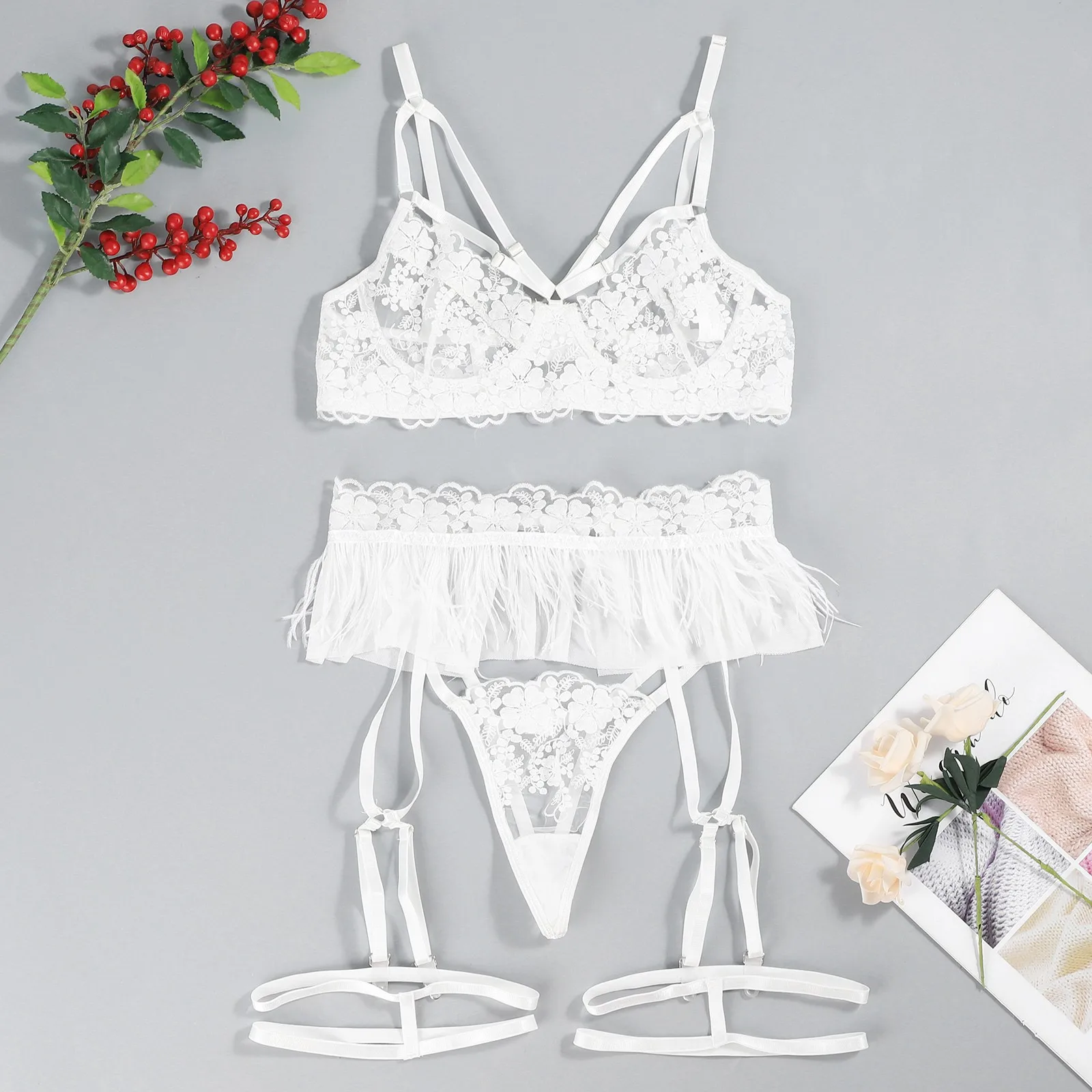 Women Sexy Lingerie Lace Bra String Garter Set Embroidery Underwear Sexy Panty Bandage Set Erotic Lingerie Dress Bra Briefs Set
Women Sexy Lingerie Lace Bra String Garter Set Embroidery Underwear Sexy Panty Bandage Set Erotic Lingerie Dress Bra Briefs Set