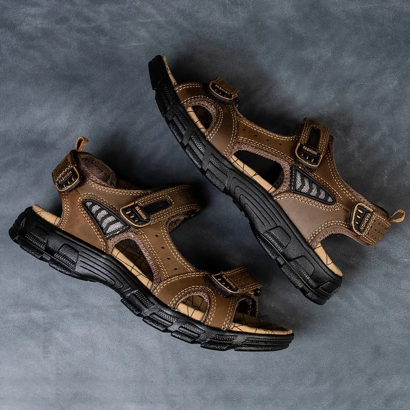 Summer New Retro Men's Sandals Beach Leather Sandals Non-slip Wear-resistant Lightweight MD Soles Casual Sandals Beach Sandals
Summer New Retro Men's Sandals Beach Leather Sandals Non-slip Wear-resistant Lightweight MD Soles Casual Sandals Beach Sandals