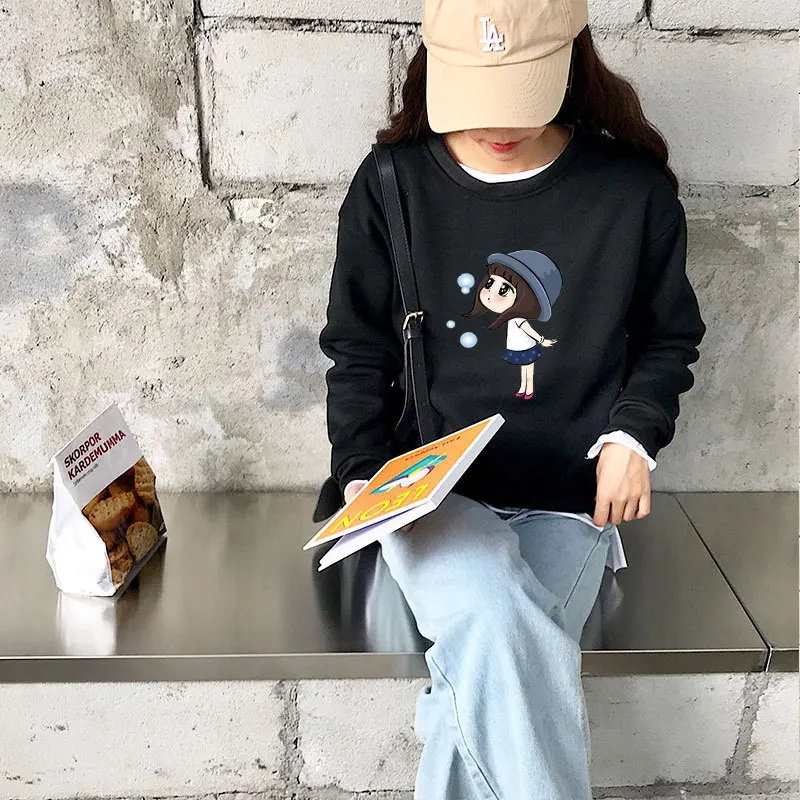 2020 Fashion Casual O Neck Sweatshirt Women Elegant Long Sleeve Sweatshirt Black
2020 Fashion Casual O Neck Sweatshirt Women Elegant Long Sleeve Sweatshirt Black