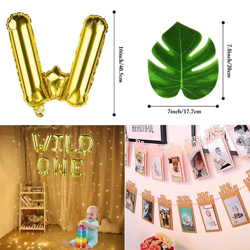 Happy Birthday Letters Balloons Set Birthday Decoration Foil Balloon Ribbon Palm Leaf for Boys and Girls Birthday Party Supplies
Happy Birthday Letters Balloons Set Birthday Decoration Foil Balloon Ribbon Palm Leaf for Boys and Girls Birthday Party Supplies