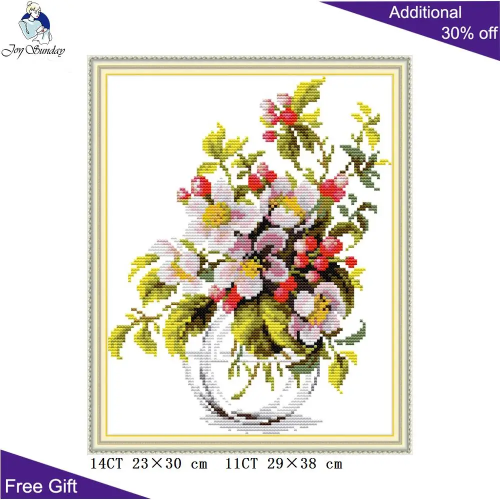 Joy Sunday Blooming Apple Blossoms Home Decor H855 14CT 11CT Counted Stamped Flowers Needlework Embroidery Cross Stitch kit
Joy Sunday Blooming Apple Blossoms Home Decor H855 14CT 11CT Counted Stamped Flowers Needlework Embroidery Cross Stitch kit