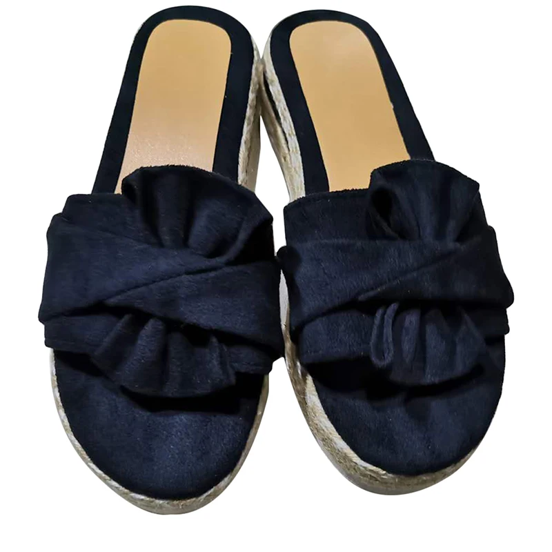 Fashion Summer Slipper Casual Beach Flip Flops Sandals Thick Bottom Woven Straw Cake Fish Mouth Bow Sandals Women Shoes Cloth Pu
Fashion Summer Slipper Casual Beach Flip Flops Sandals Thick Bottom Woven Straw Cake Fish Mouth Bow Sandals Women Shoes Cloth Pu