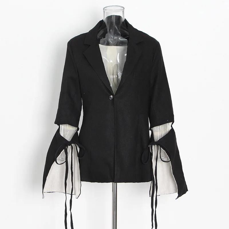 Korea Chic Long Outerwear Office Lady Lapel Slim Coat Top Autumn Winter Flare Sleeve Lace Up Single Breasted Casual Jacket
Korea Chic Long Outerwear Office Lady Lapel Slim Coat Top Autumn Winter Flare Sleeve Lace Up Single Breasted Casual Jacket