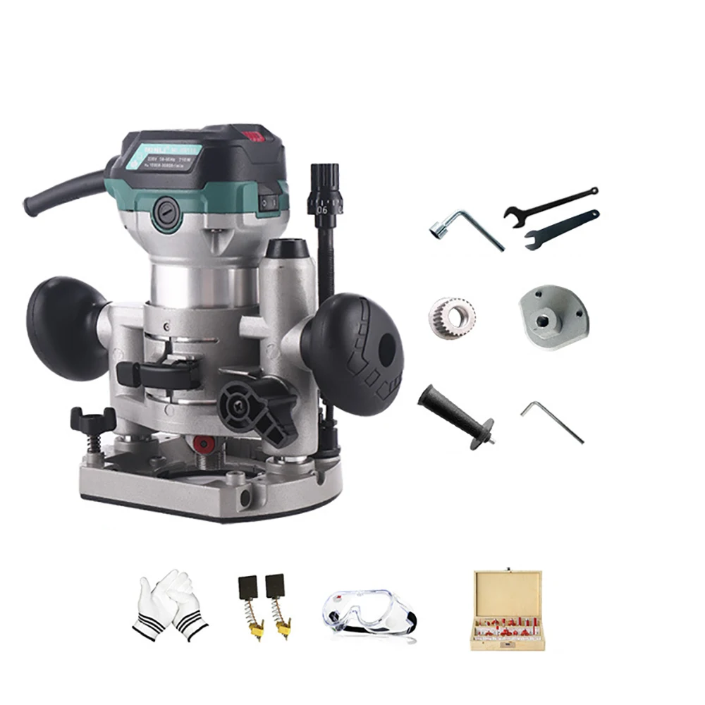 220V Electric Router Trimming Machine Woodworking Slotting Machine Hole Cutting Woodworking Decoration Tool Engraving Machine
220V Electric Router Trimming Machine Woodworking Slotting Machine Hole Cutting Woodworking Decoration Tool Engraving Machine