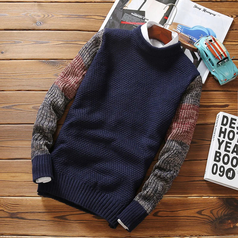 ZUSIGEL Модные осенние зимние приталенные мужские свитера для 2019 с круглым вырезом