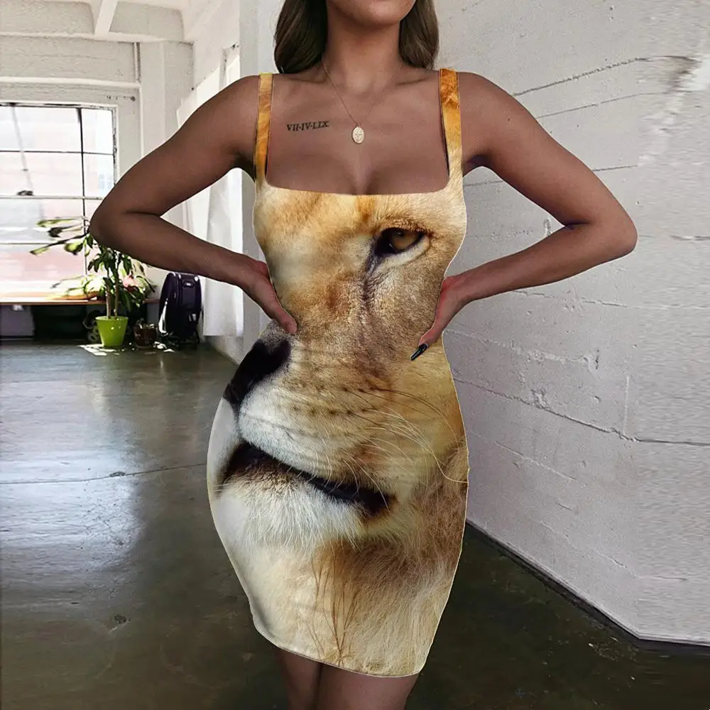 Giyu Brand Animal Dresses Women Lion Ladies Dresses Lovely Vestido Sexy Harajuku Halter Sleeveless Womens Clothing Party Short
Giyu Brand Animal Dresses Women Lion Ladies Dresses Lovely Vestido Sexy Harajuku Halter Sleeveless Womens Clothing Party Short